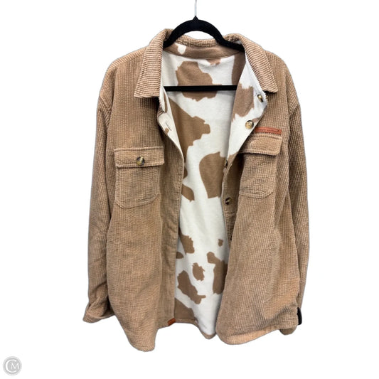Jacket Shirt By Simply Southern In Animal Print, Size: Xxl