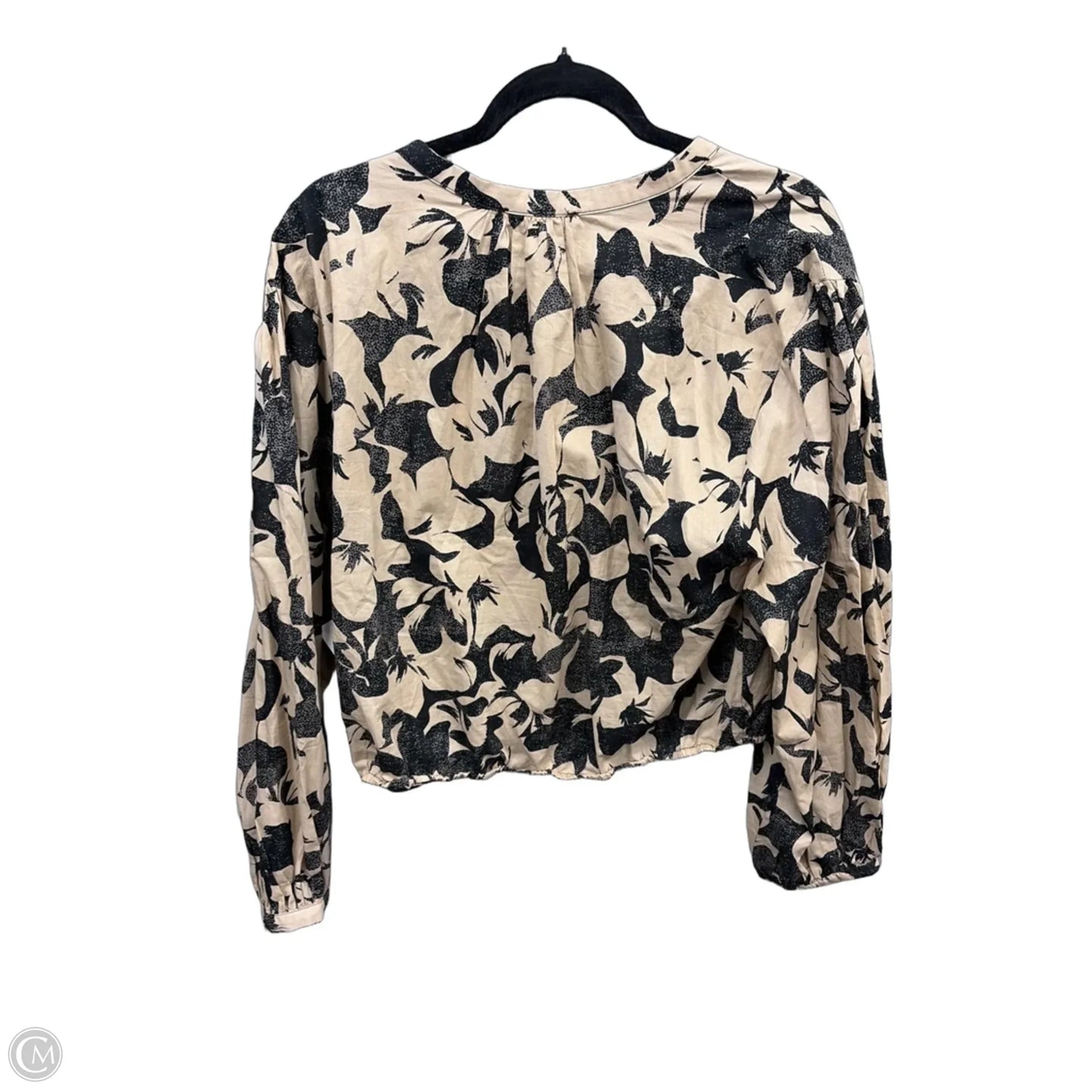 Top Long Sleeve By Ellen Tracy In Black & Brown, Size: L
