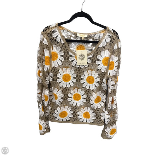 Sweater By Rebellion In Floral Print, Size: Xl