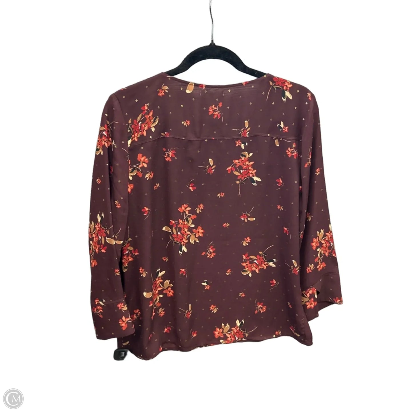 Top Long Sleeve By Maurices In Red, Size: L