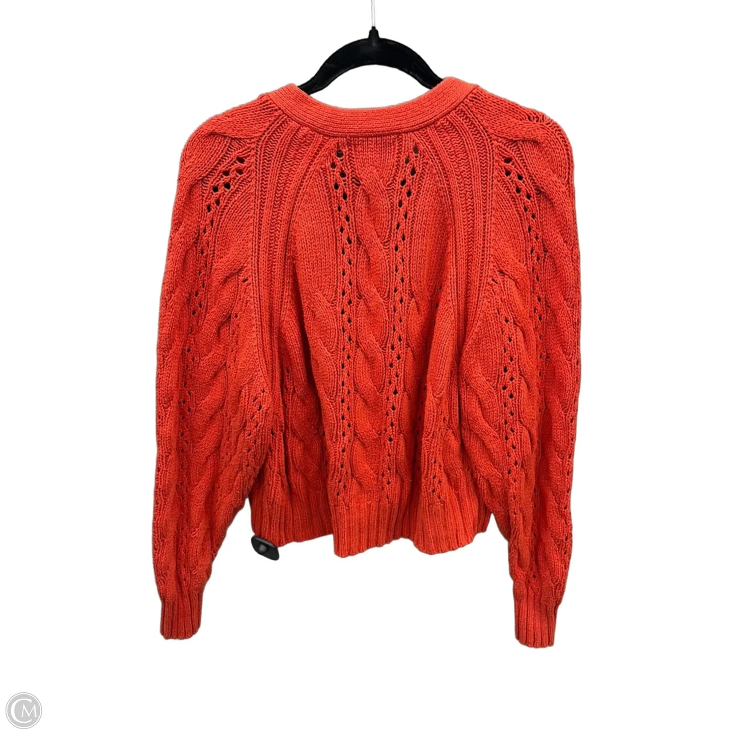 Sweater Cardigan By Universal Thread In Orange, Size: M