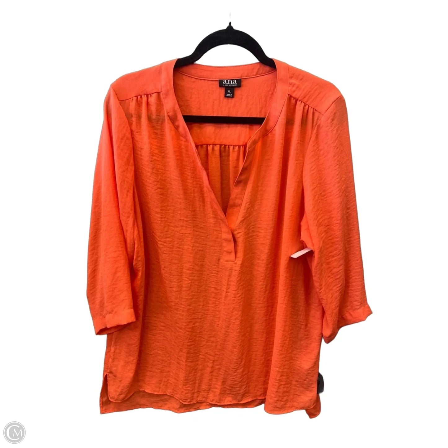 Top Long Sleeve By Ana In Orange, Size: Xl