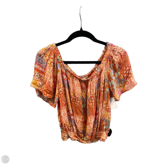 Top Short Sleeve By Christian Siriano In Orange, Size: Xl