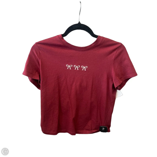 Top Short Sleeve By Clothes Mentor In Red, Size: L