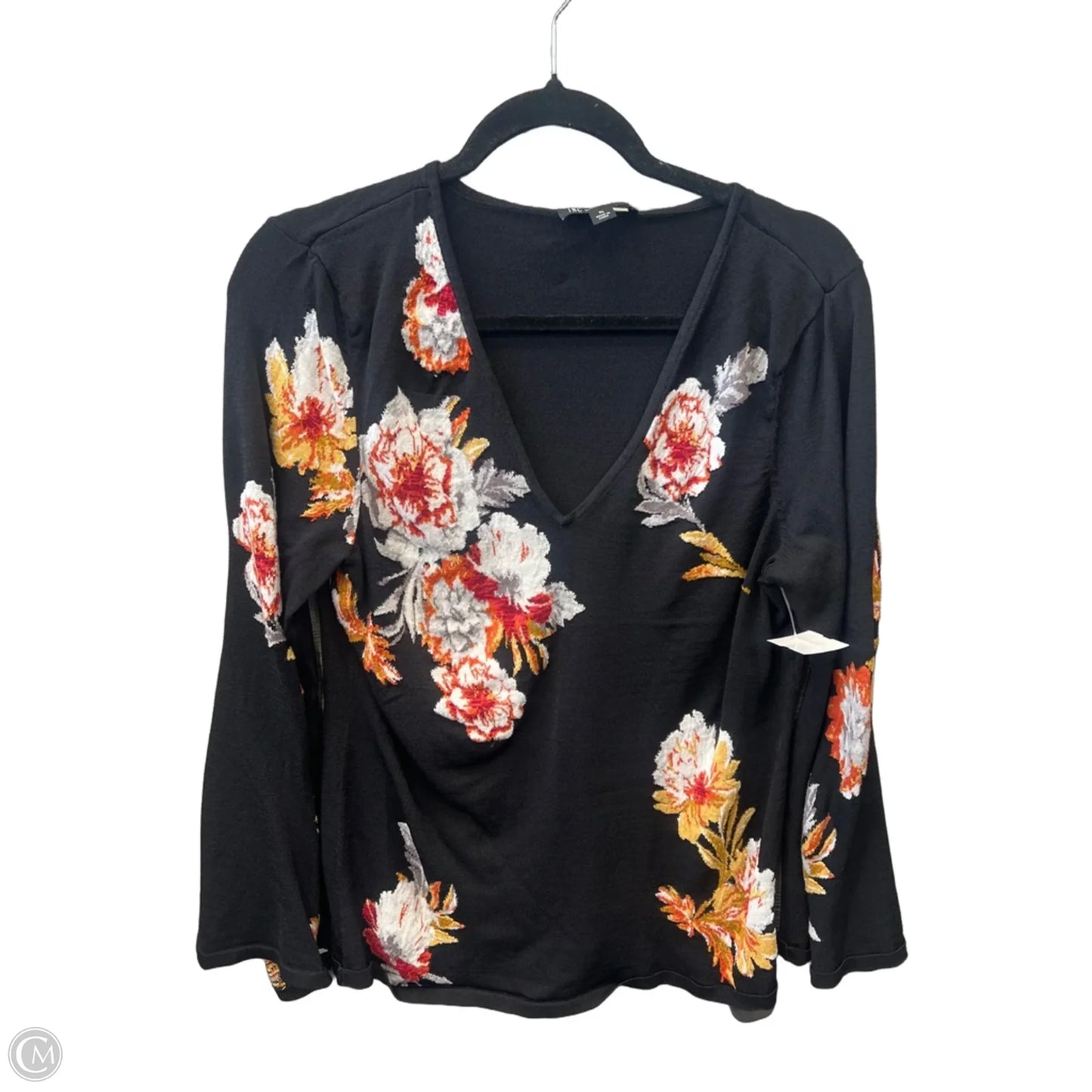 Top Long Sleeve By Inc In Black, Size: Xl