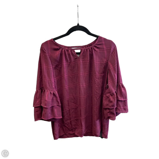 Top Long Sleeve By Roz And Ali In Purple, Size: M