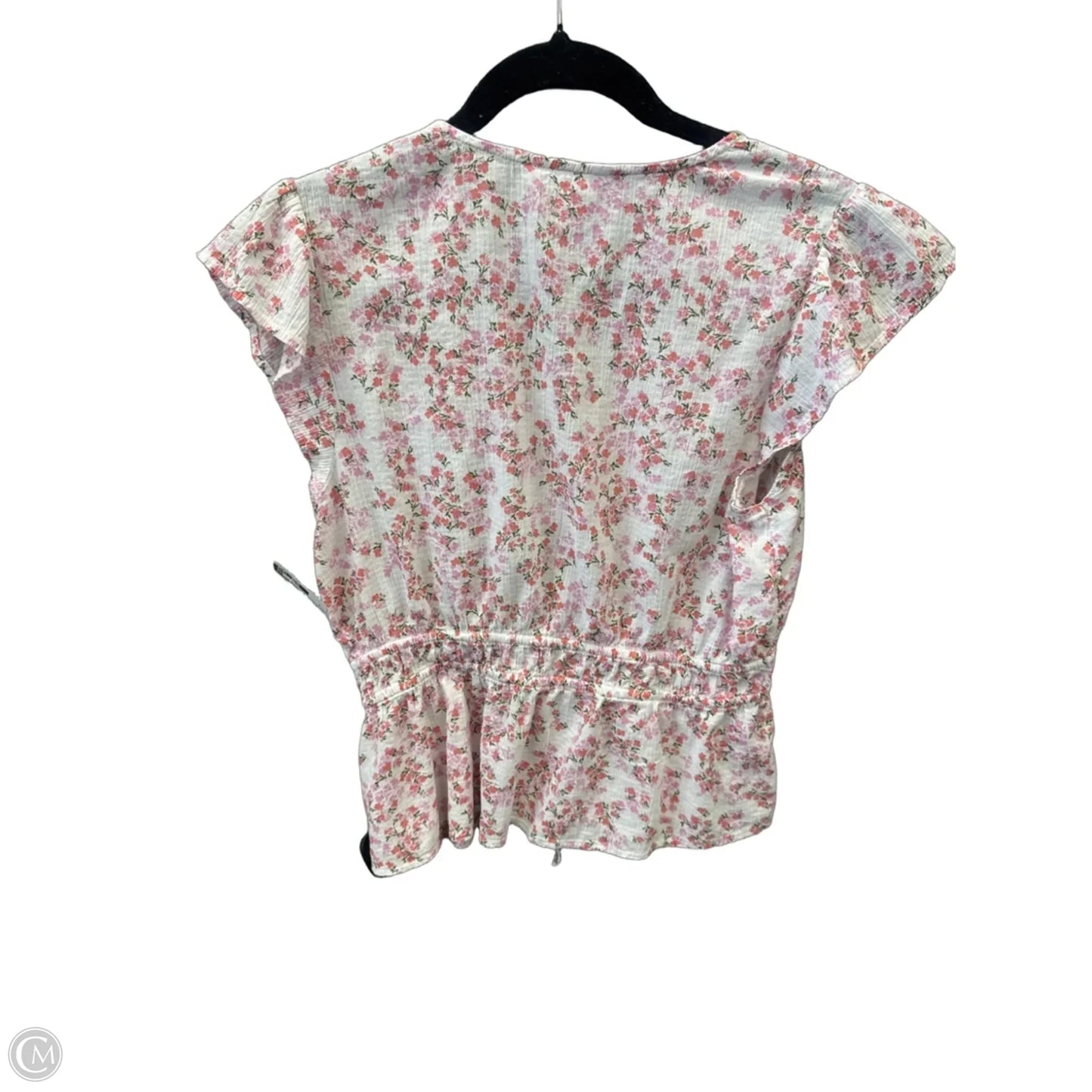 Blouse Short Sleeve By Time And Tru In Floral Print, Size: S