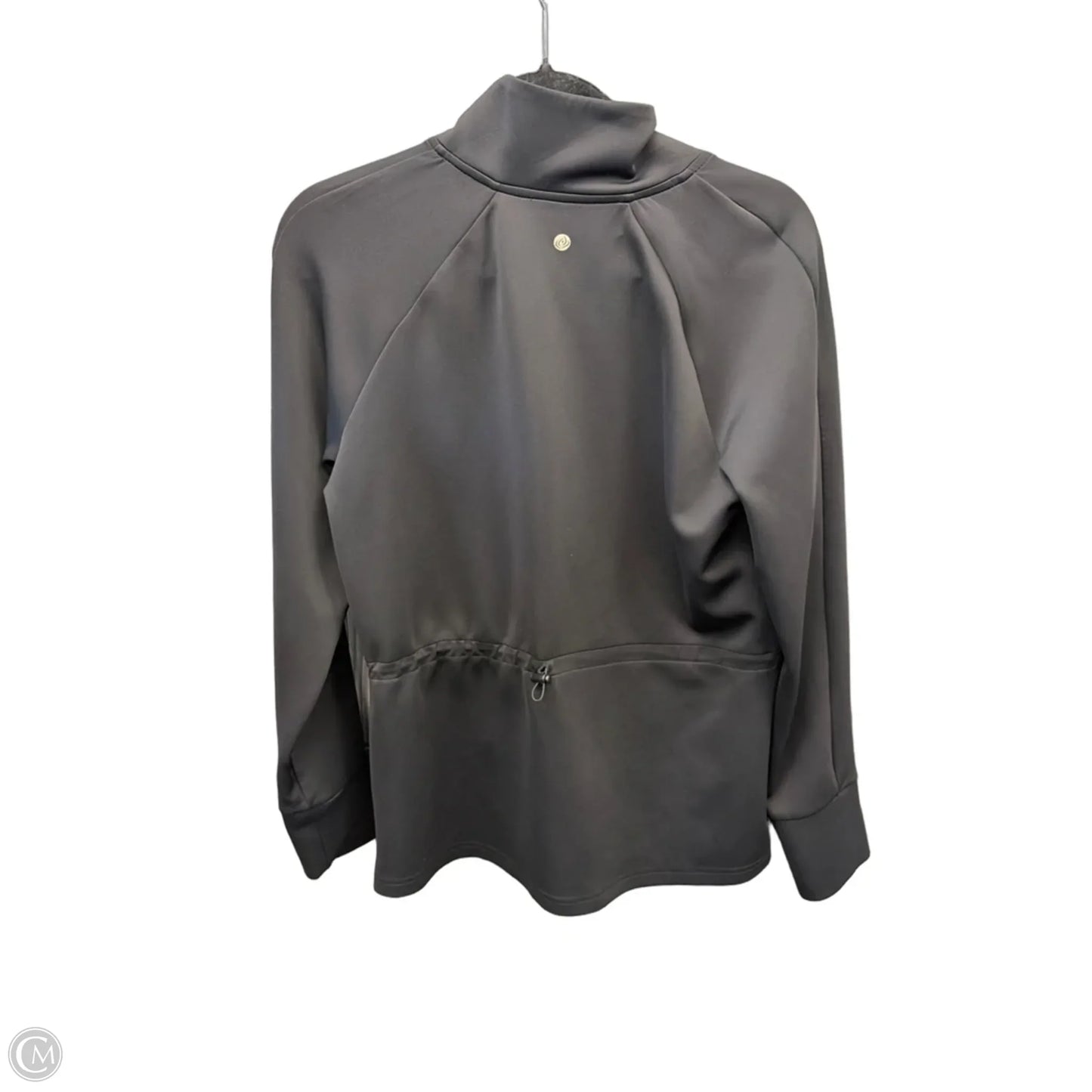 Athletic Top Long Sleeve Collar By Apana In Black, Size: L