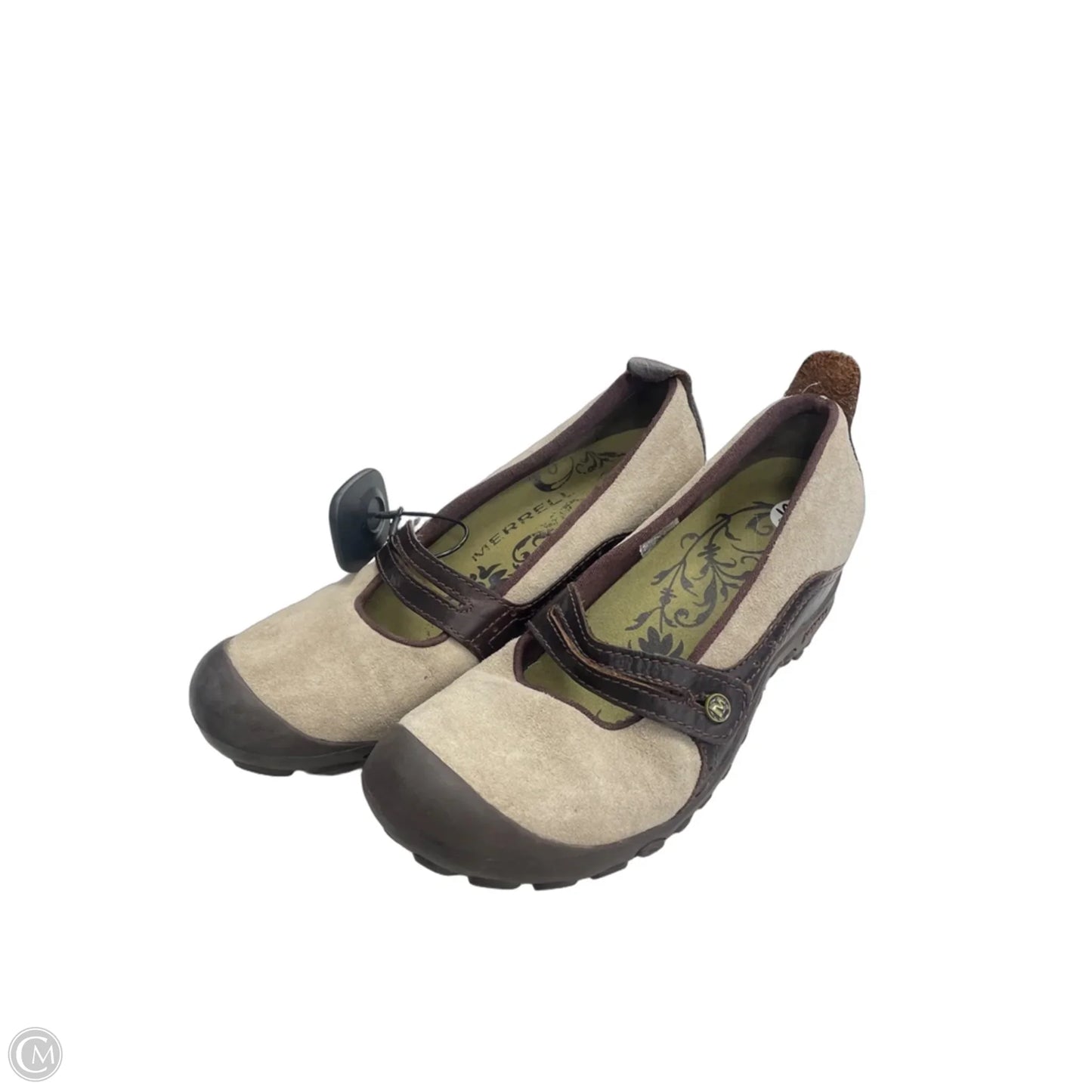 Shoes Flats By Merrell In Brown & Tan, Size: 7.5