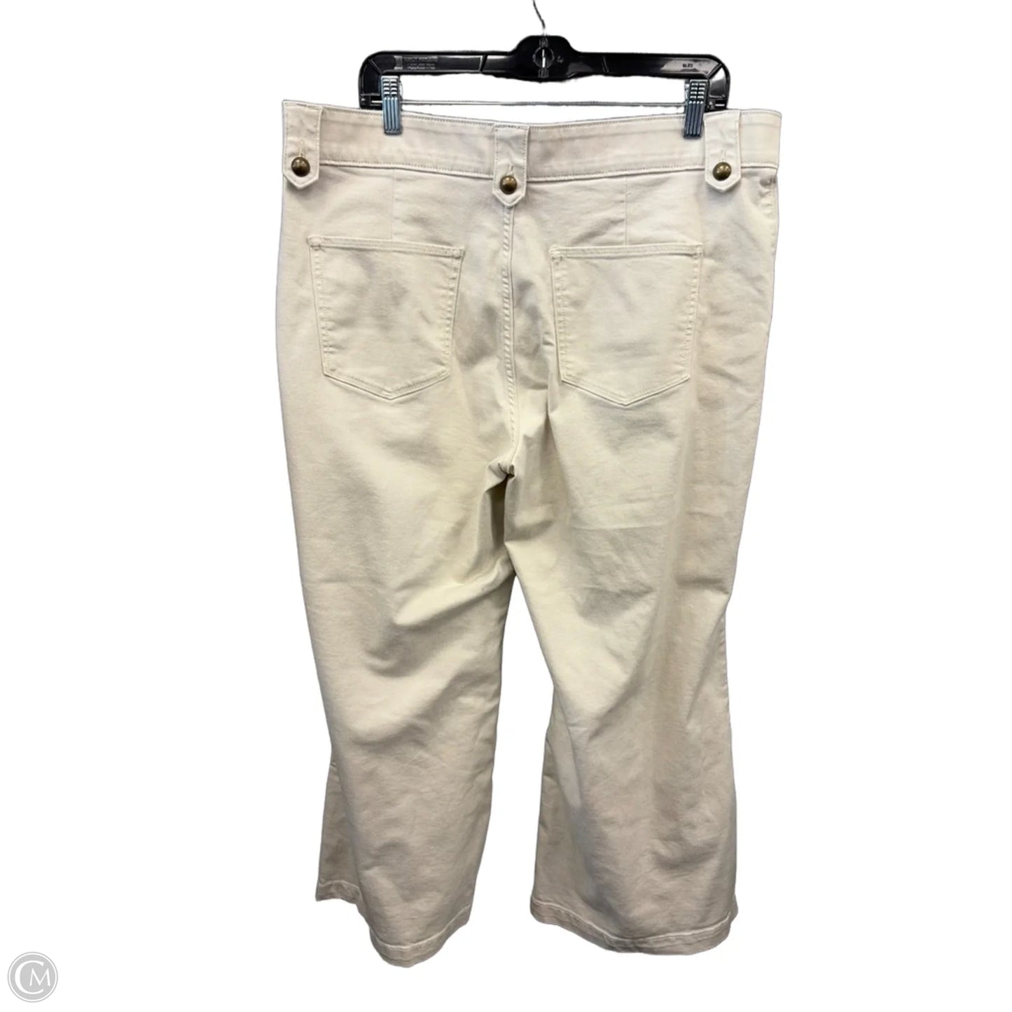 Pants Wide Leg By St Johns Bay In Cream, Size: 16