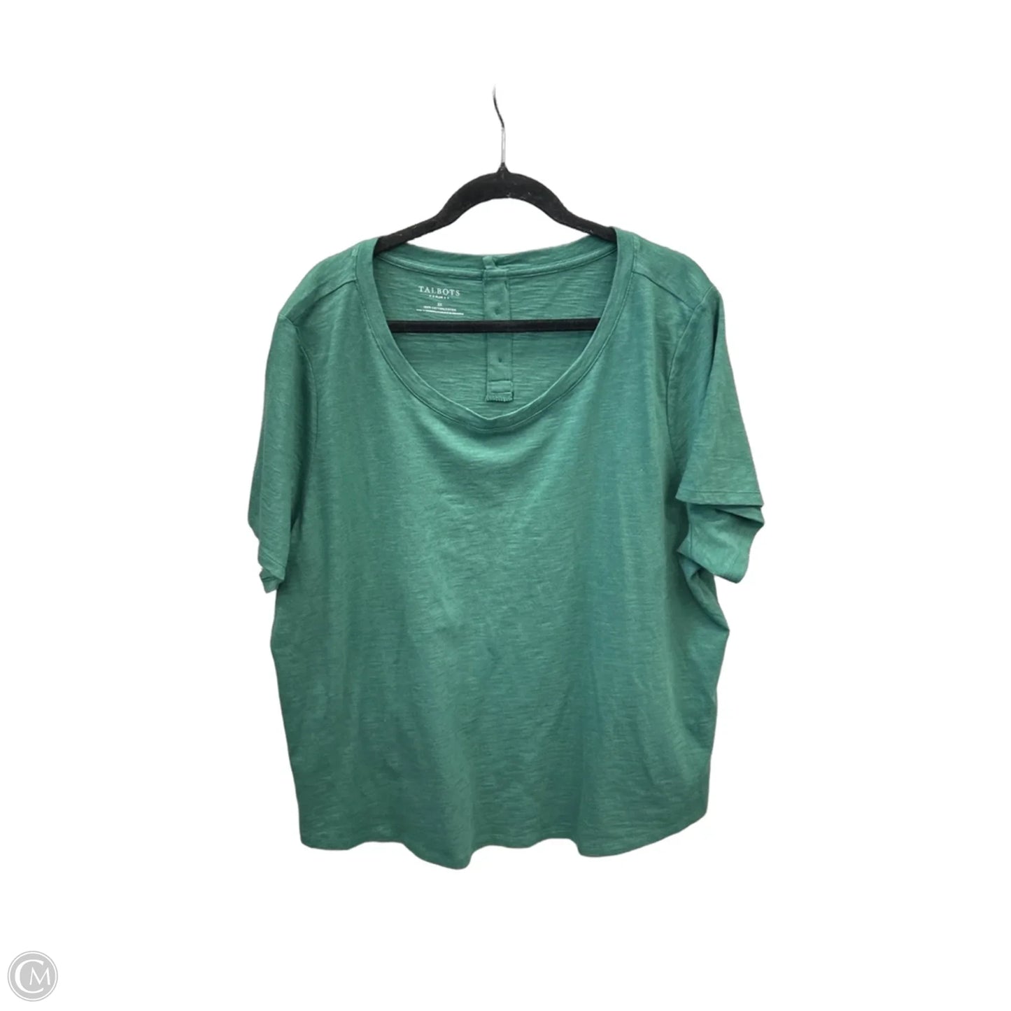 Top Short Sleeve By Talbots In Green, Size: 3x
