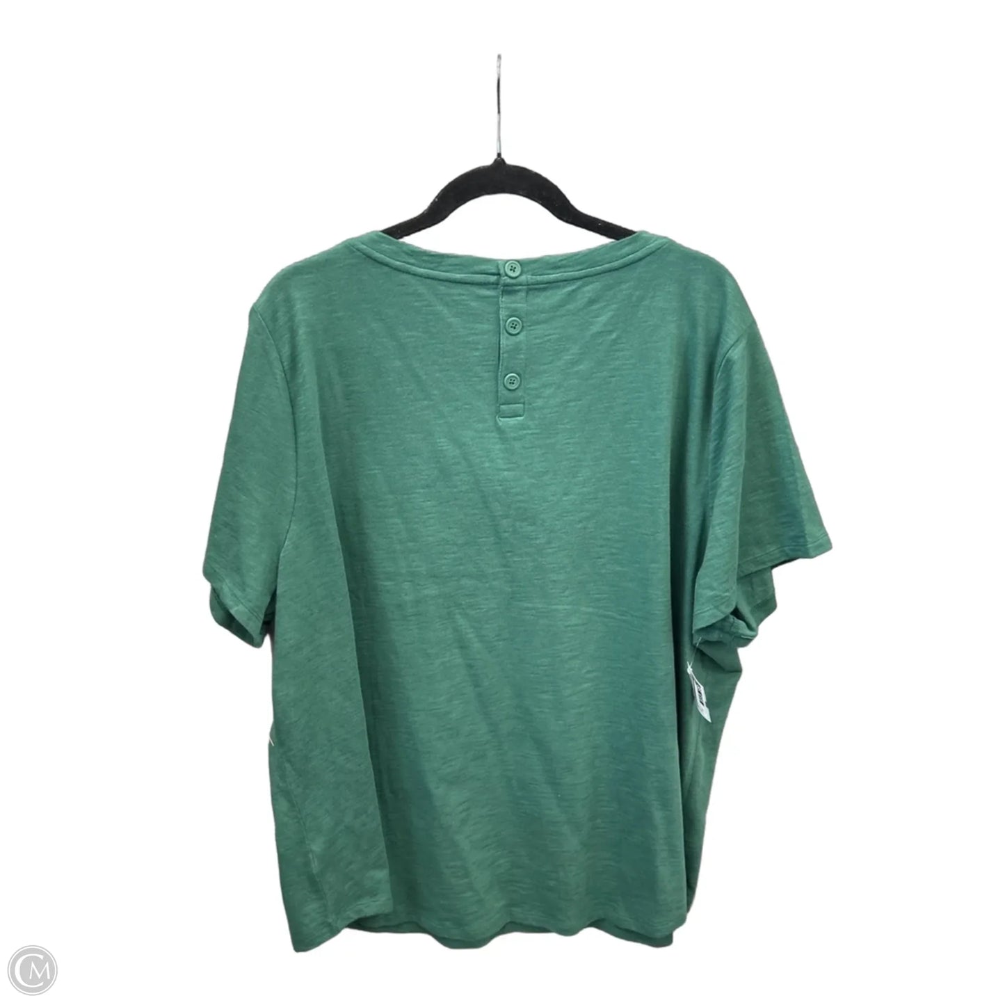 Top Short Sleeve By Talbots In Green, Size: 3x