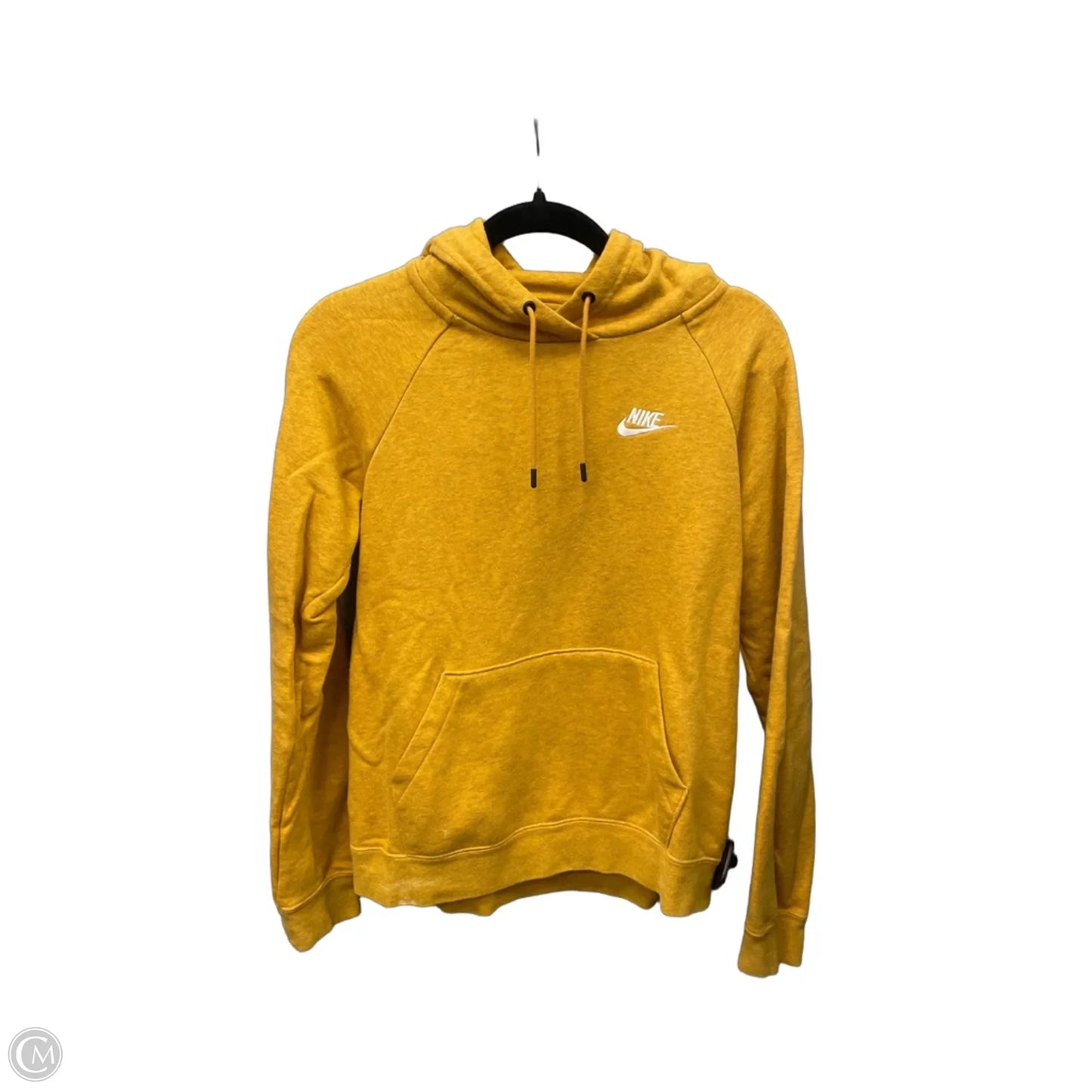 Athletic Sweatshirt Hoodie By Nike Apparel In Yellow, Size: S