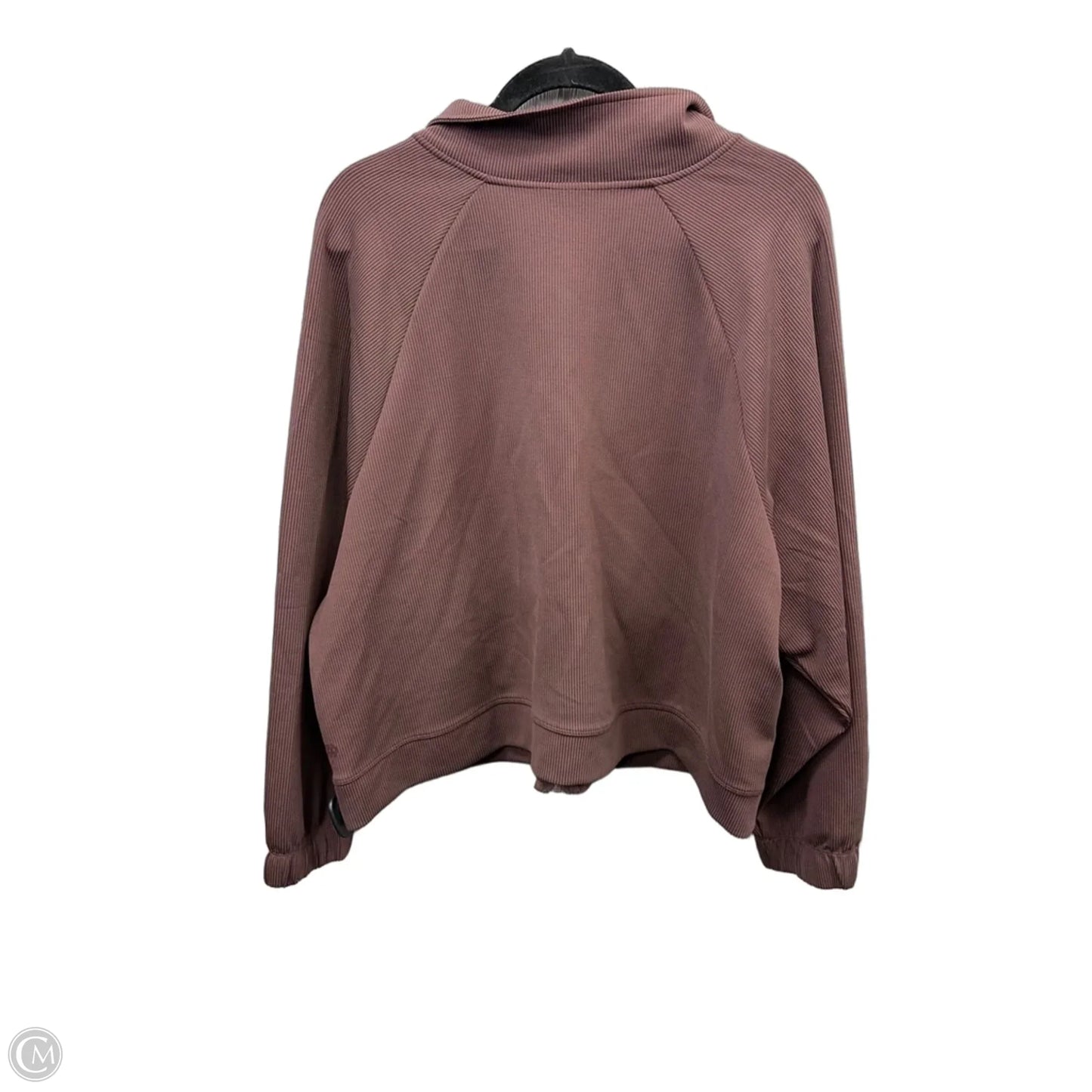 Athletic Top Long Sleeve Collar By All In Motion In Brown, Size: 1x