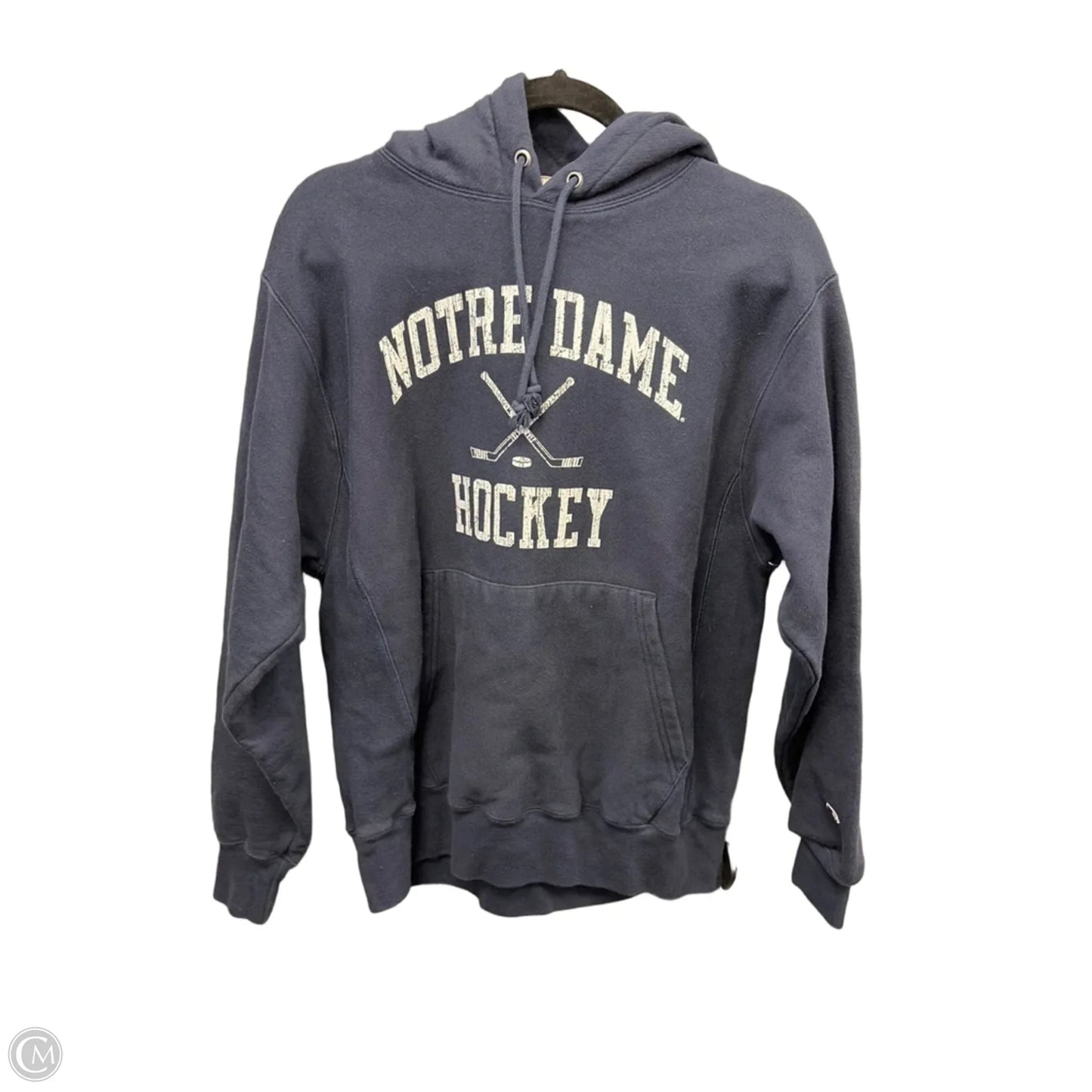 Athletic Sweatshirt Hoodie By Champion In Navy, Size: M