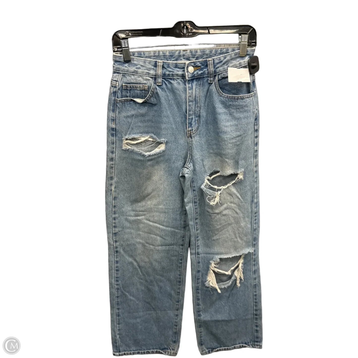 Jeans Straight By Shein In Blue Denim, Size: 4p