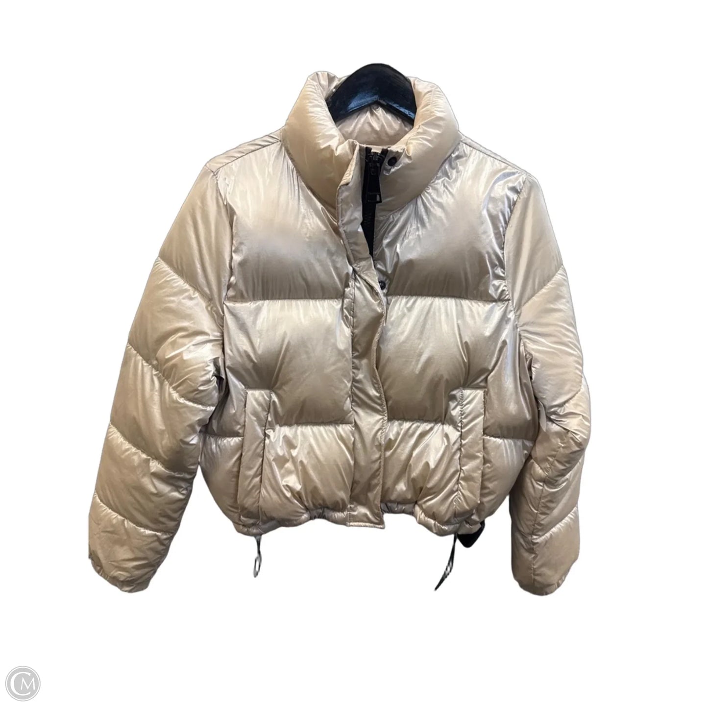 Coat Puffer & Quilted By Calvin Klein In Cream, Size: M