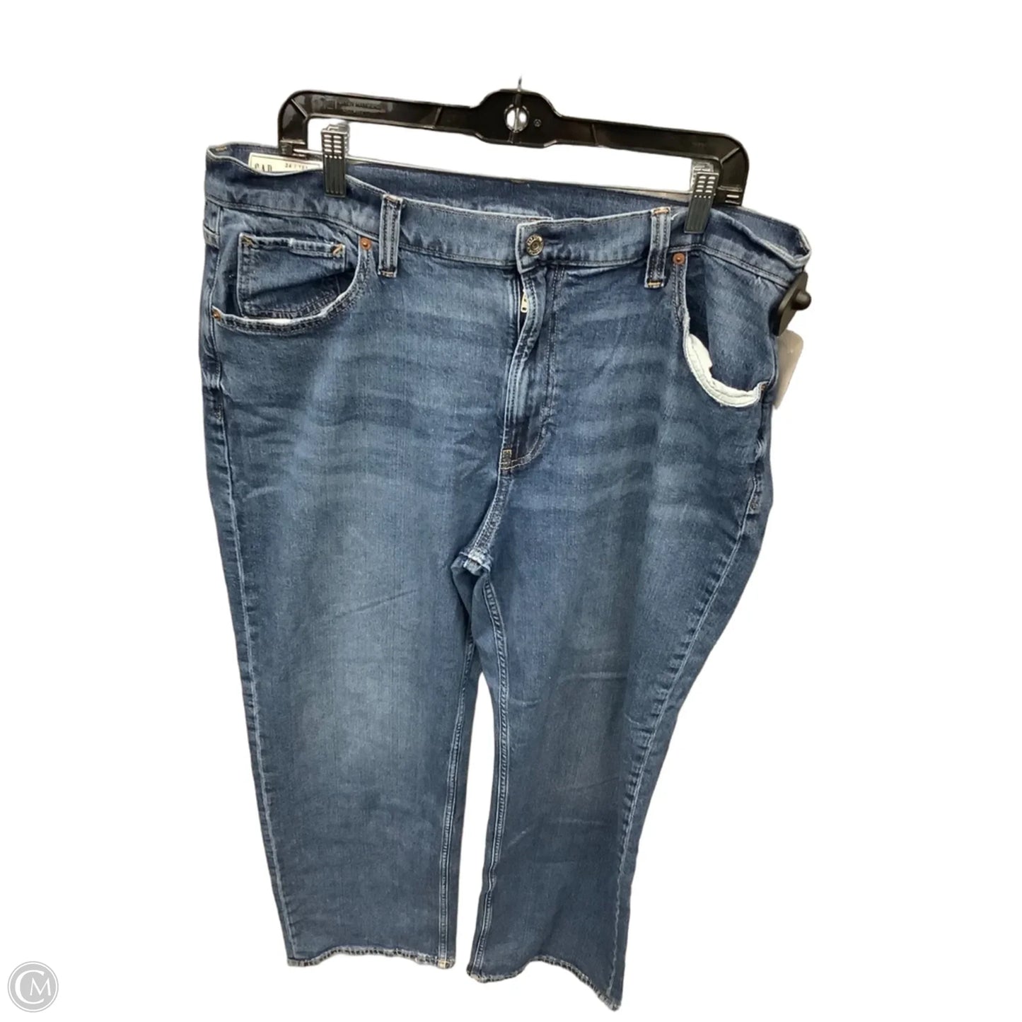 Jeans Straight By Gap In Blue Denim, Size: 18