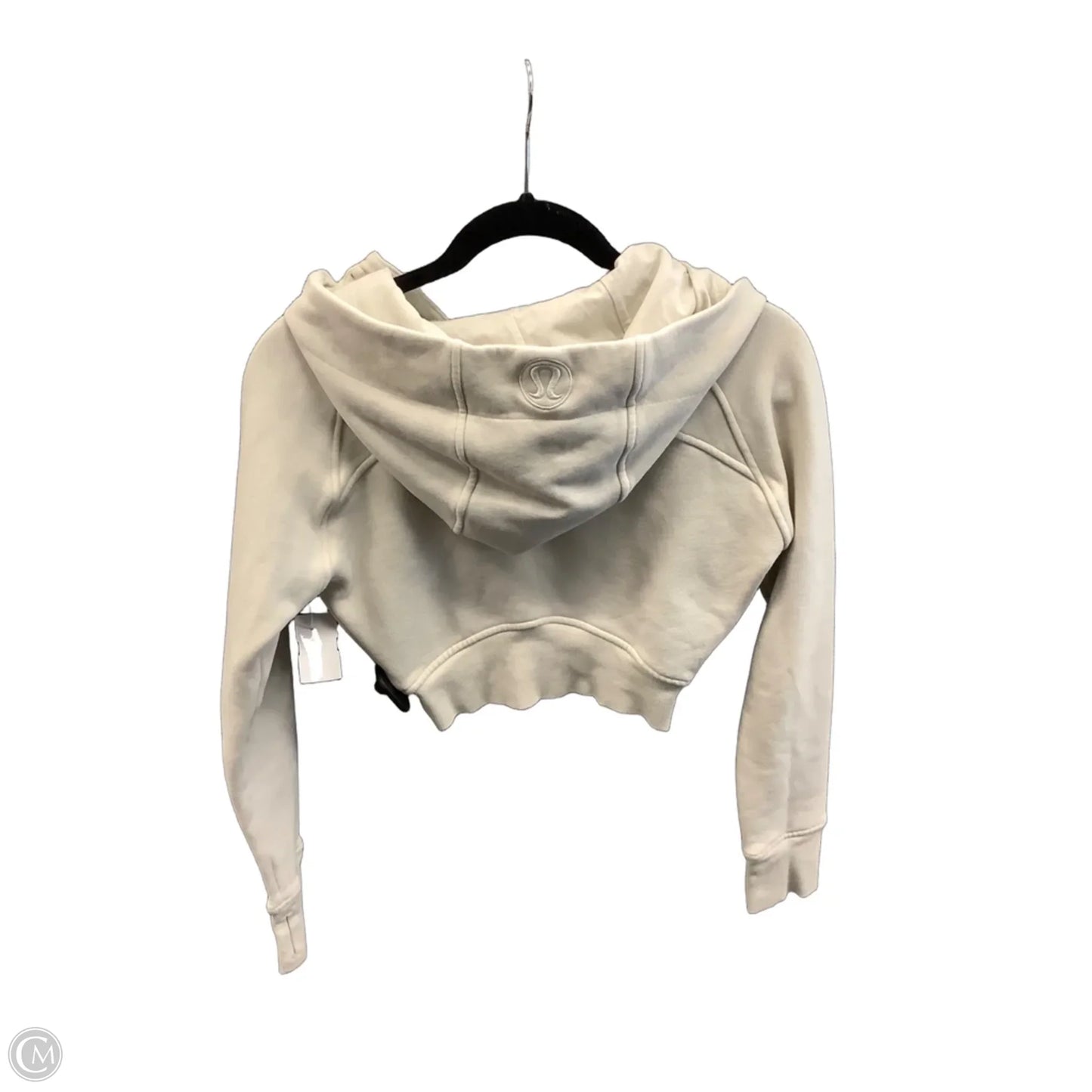 Athletic Sweatshirt Hoodie By Lululemon In Cream, Size: 2