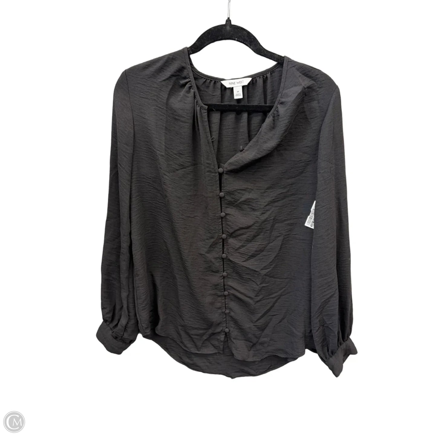 Top Long Sleeve By Nine West Apparel In Black, Size: M