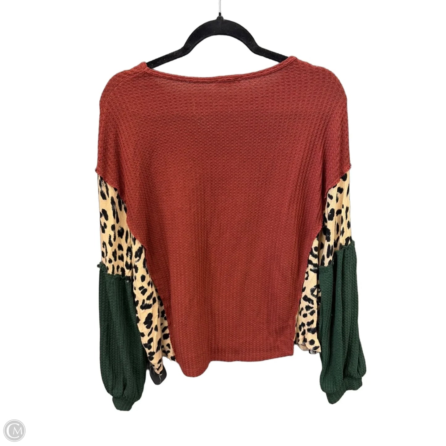 Top Long Sleeve By Main Strip In Animal Print, Size: M