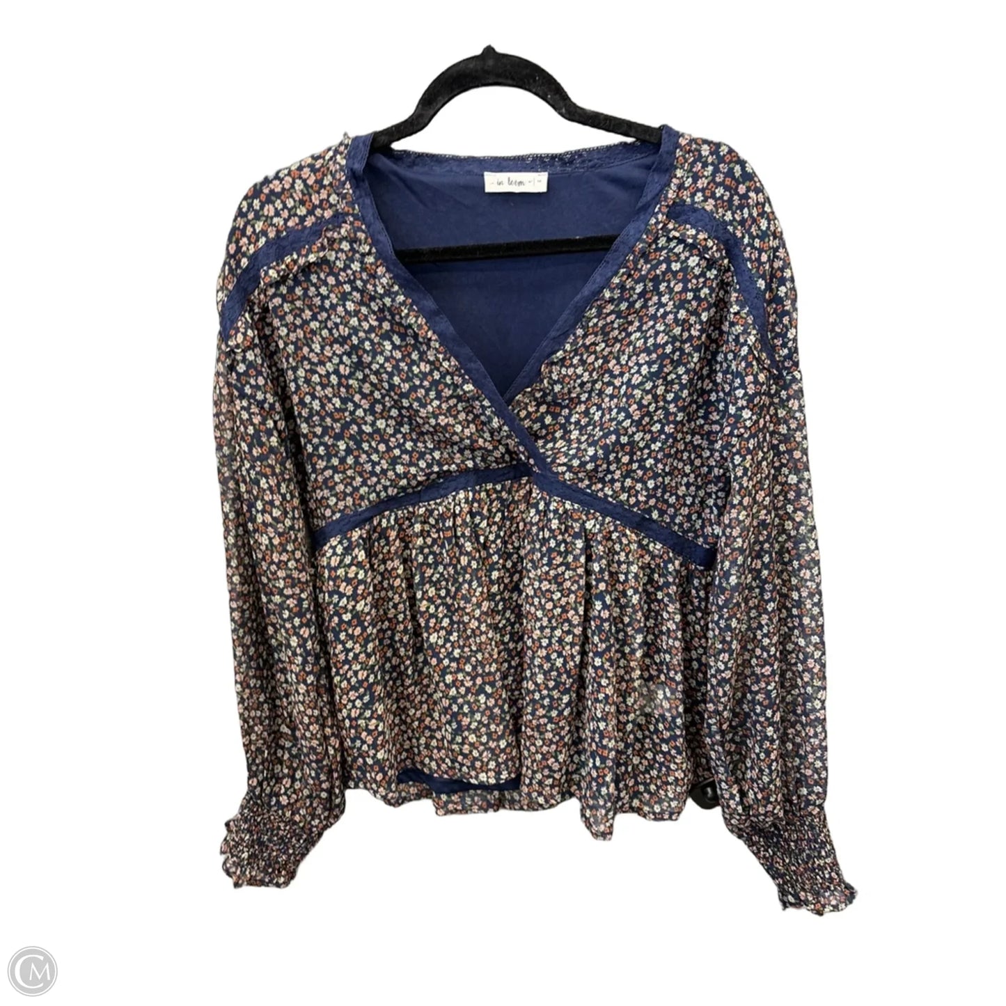 Top Long Sleeve By In Loom In Navy, Size: M