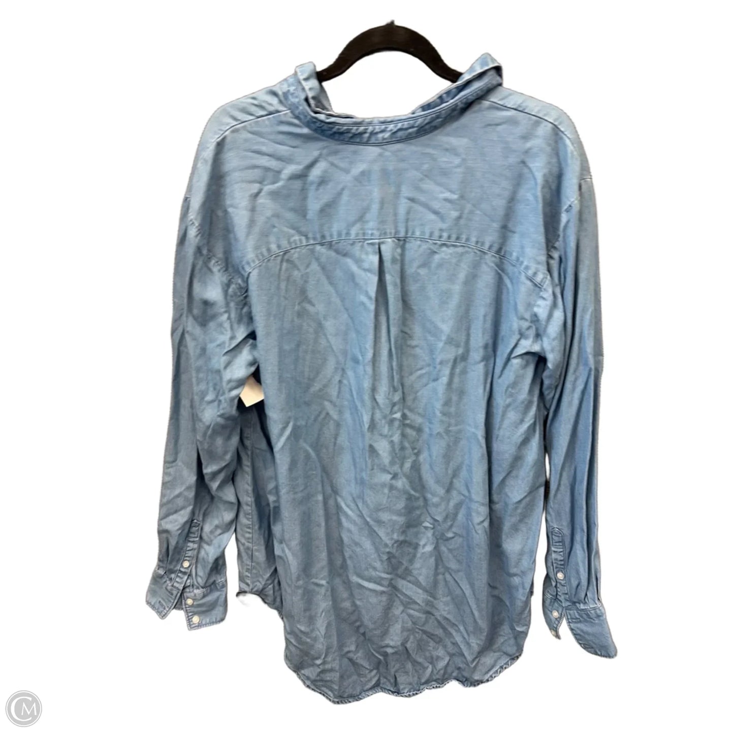 Top Long Sleeve By A New Day In Blue, Size: Xl