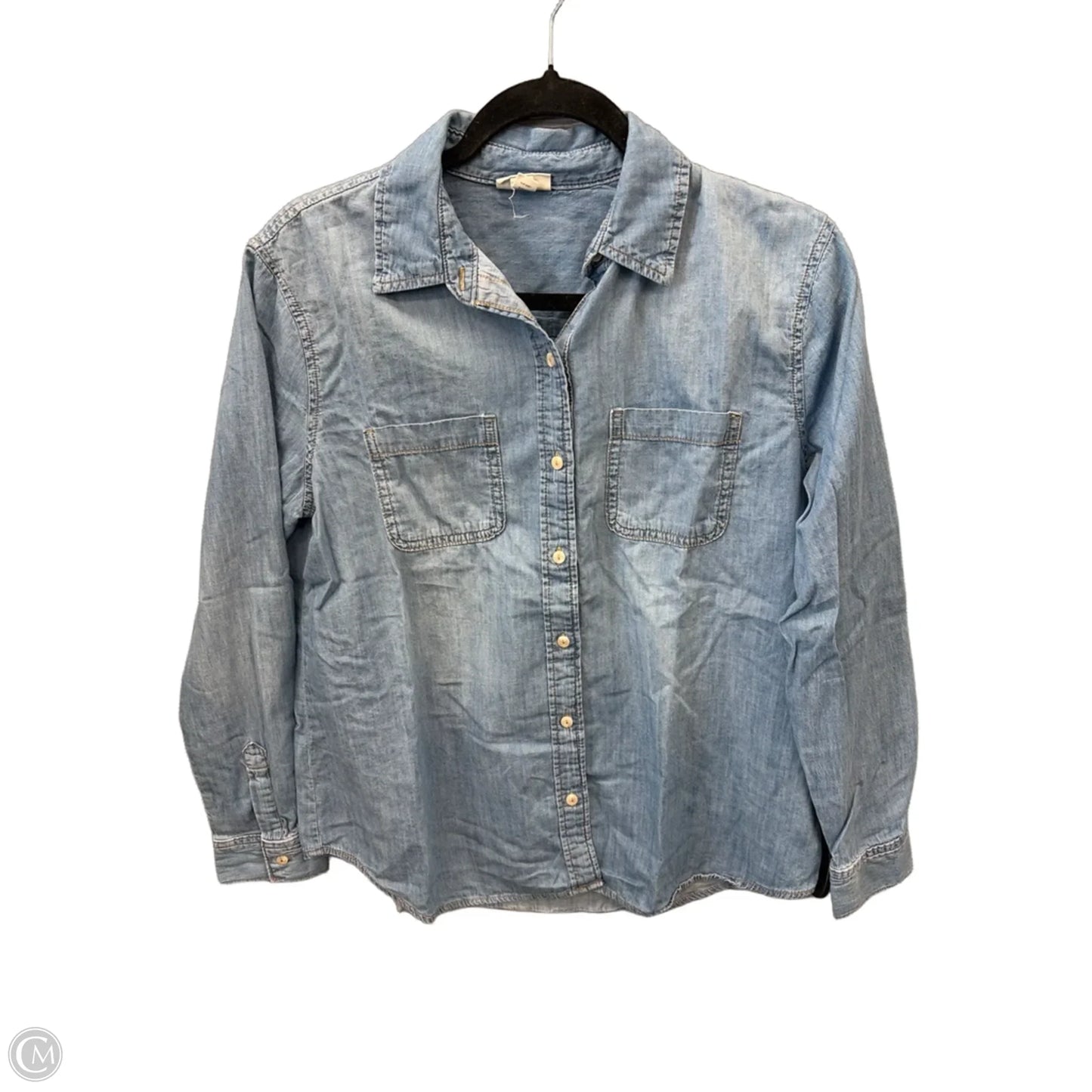 Top Long Sleeve By Ana In Blue, Size: S