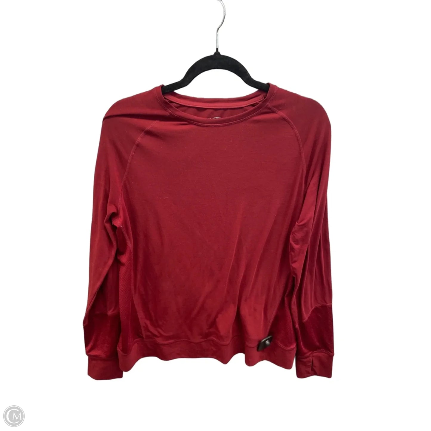 Athletic Top Long Sleeve Crewneck By Avia In Red, Size: L