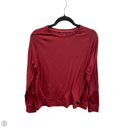 Athletic Top Long Sleeve Crewneck By Avia In Red, Size: L