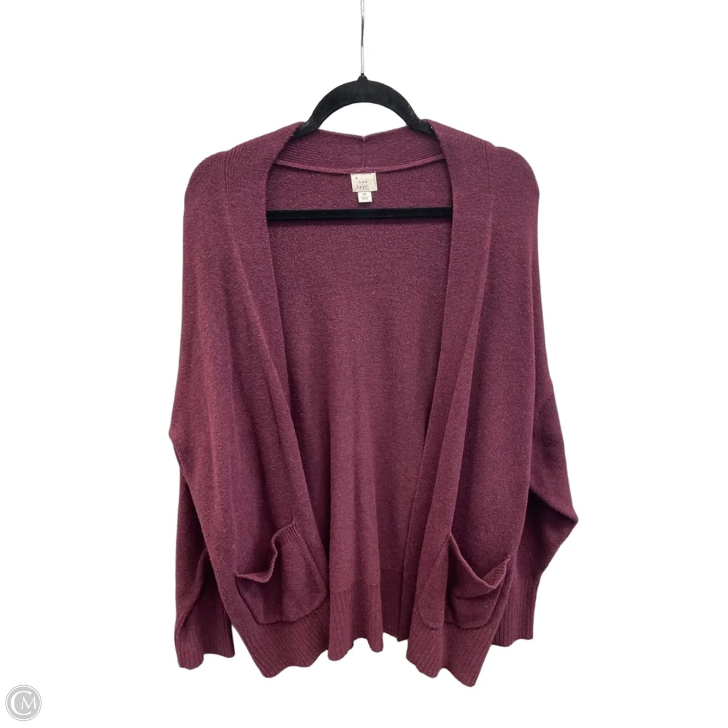 Cardigan By A New Day In Purple, Size: 1x