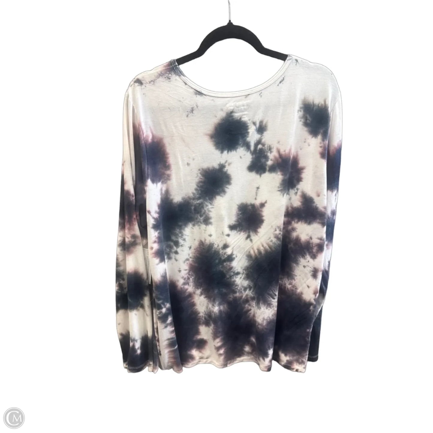 Top Long Sleeve By Time And Tru In Tie Dye Print, Size: 3x