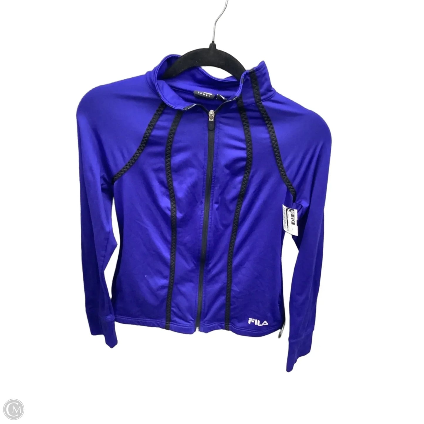 Athletic Top Long Sleeve Collar By Fila In Blue, Size: Xs