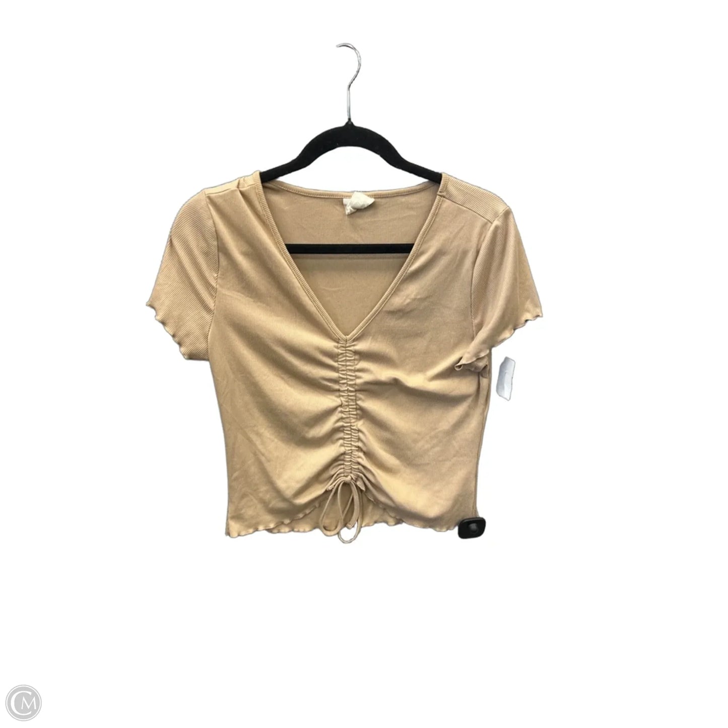 Top Short Sleeve By Clothes Mentor In Cream, Size: L