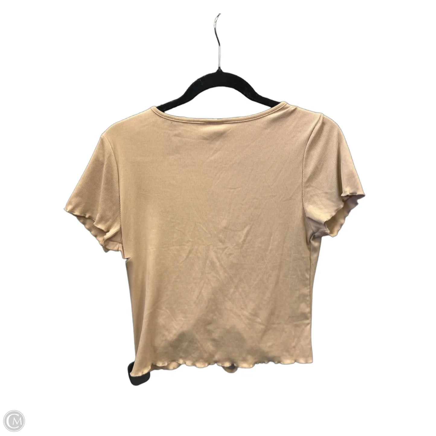 Top Short Sleeve By Clothes Mentor In Cream, Size: L