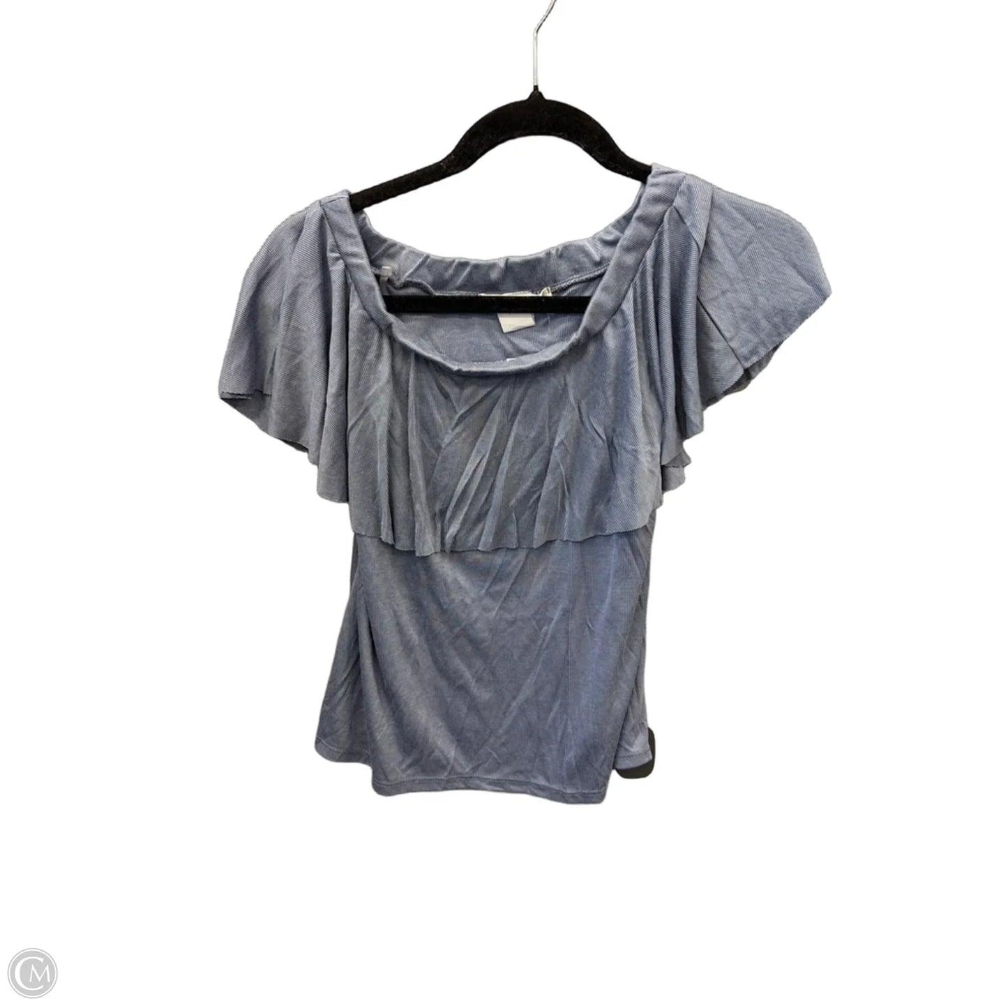 Top Short Sleeve By Gaze In Blue, Size: S