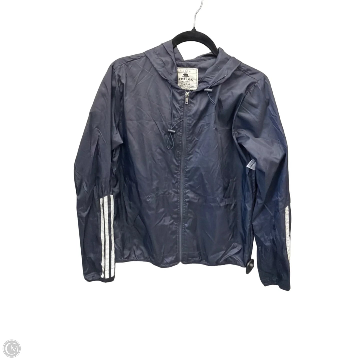 Jacket Windbreaker By Clothes Mentor In Navy, Size: L
