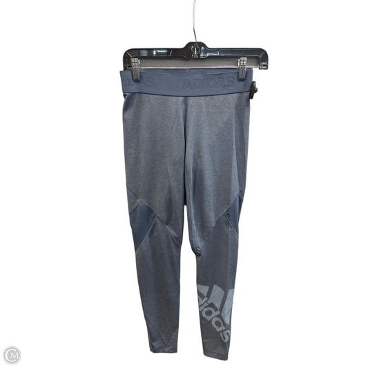 Athletic Leggings By Adidas In Blue, Size: S