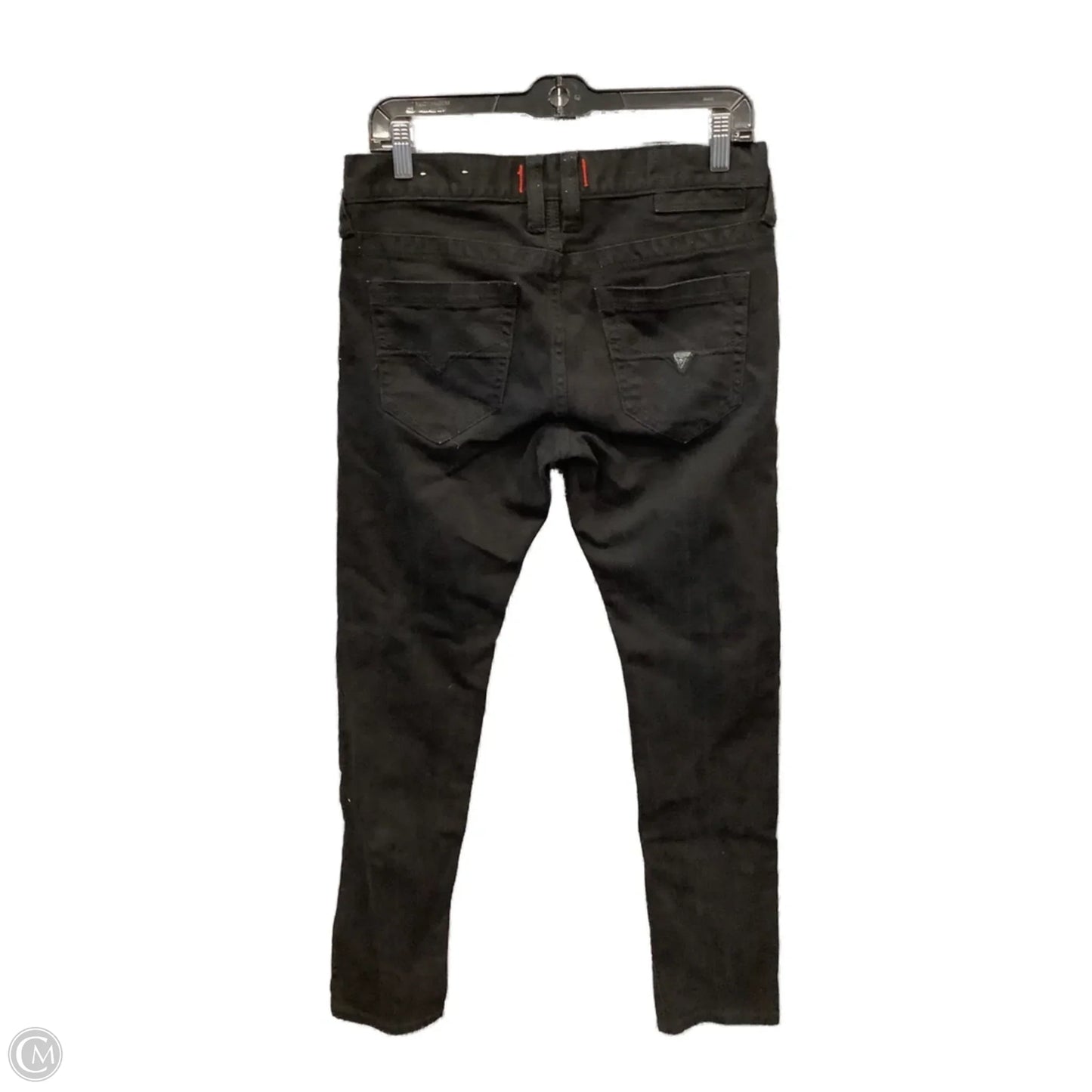 Jeans Skinny By Guess In Black, Size: 10
