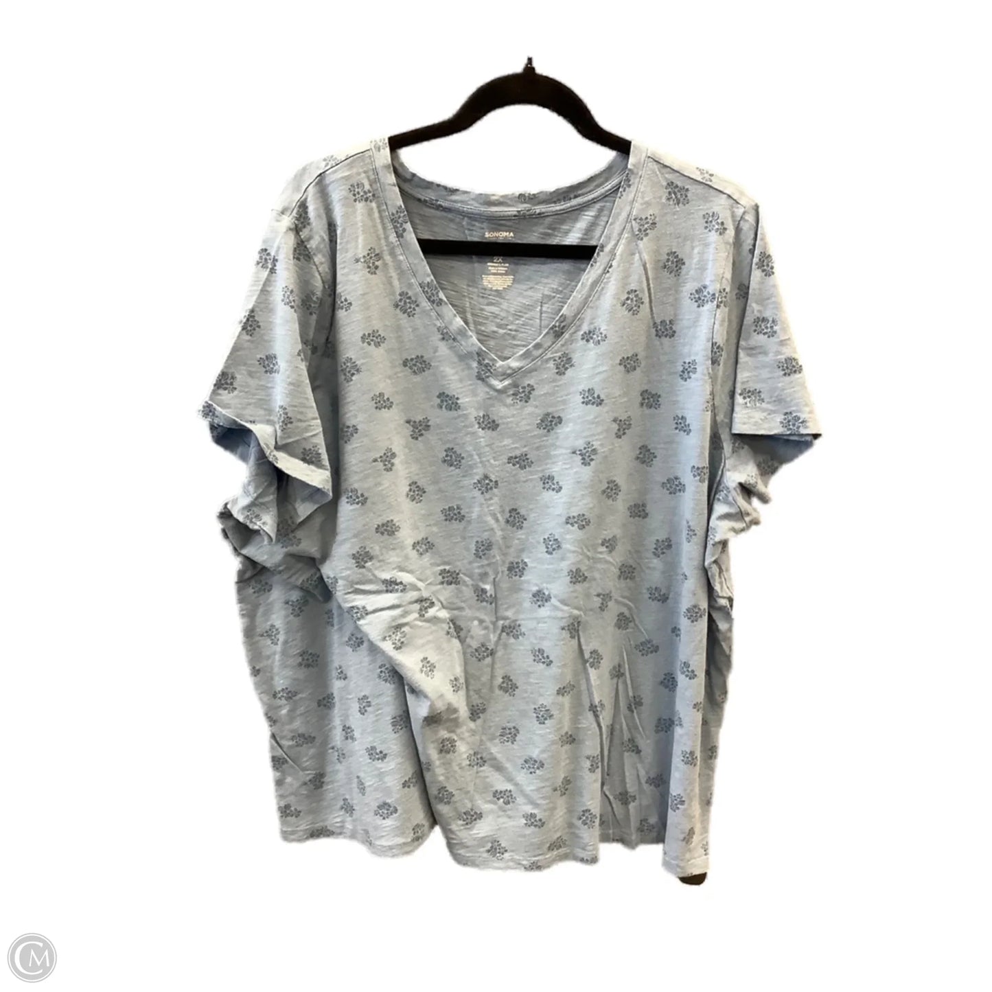 Top Short Sleeve By Sonoma In Blue, Size: 2x