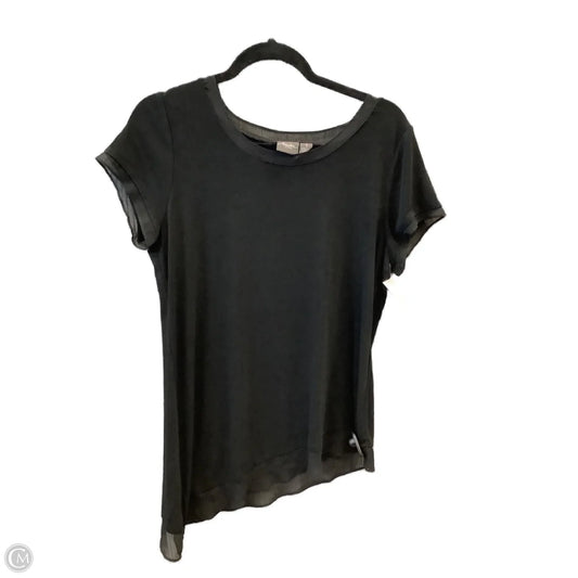 Top Short Sleeve By Chicos In Black, Size: M