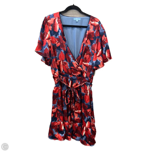 Dress Party Midi By Draper James In Blue Red & White, Size: Xxl
