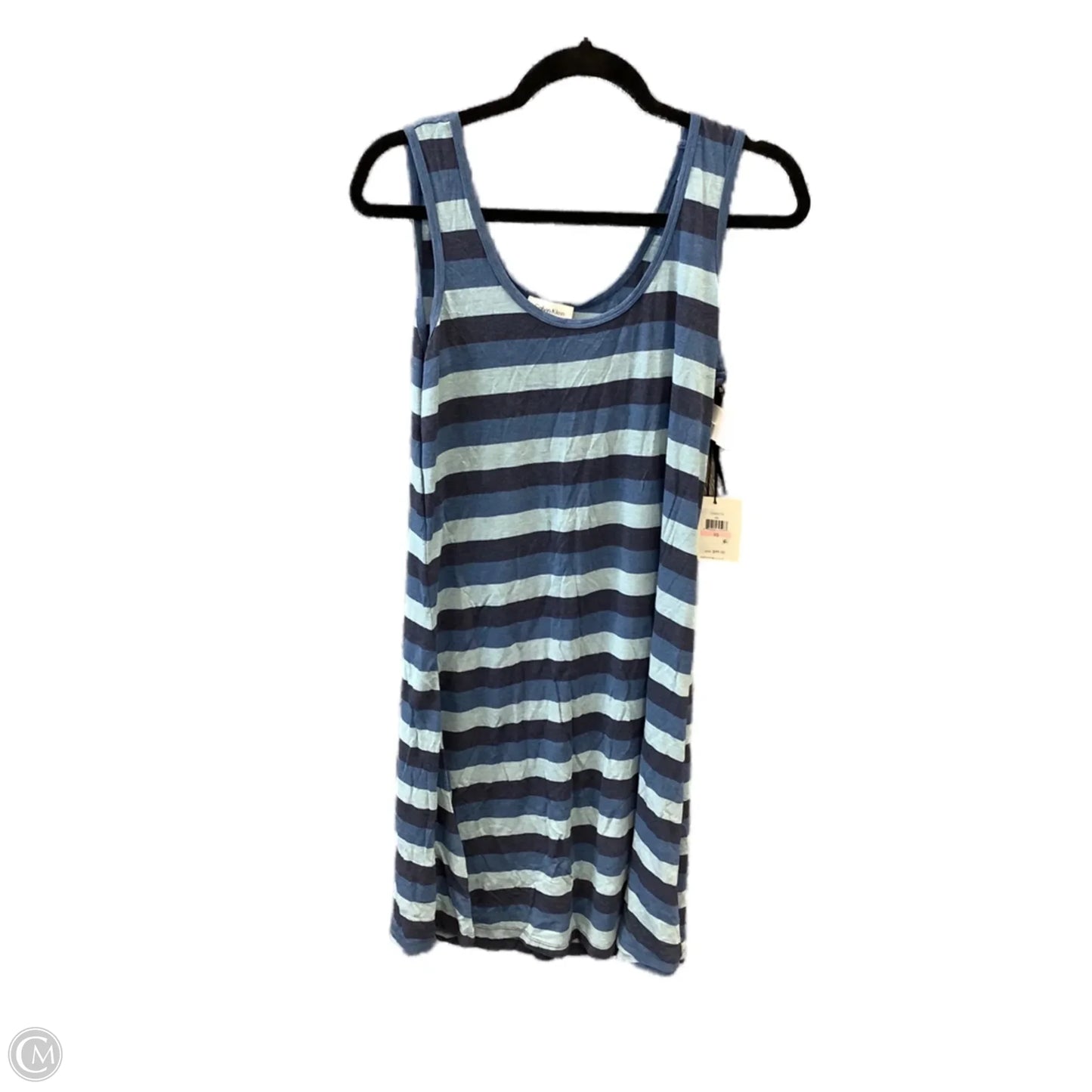 Dress Casual Midi By Calvin Klein In Blue, Size: L