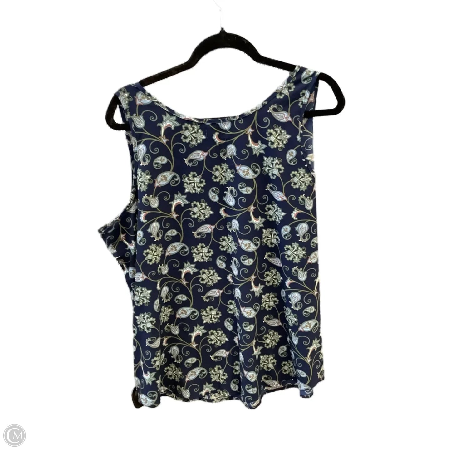Top Sleeveless By Time And Tru In Blue, Size: Xxl