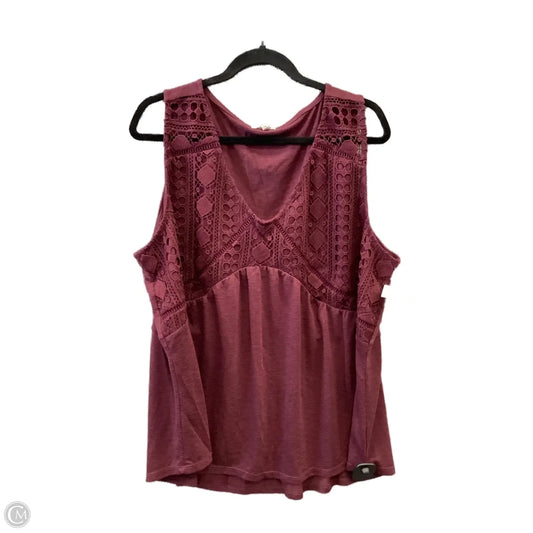 Top Sleeveless By Maurices In Purple, Size: 2x