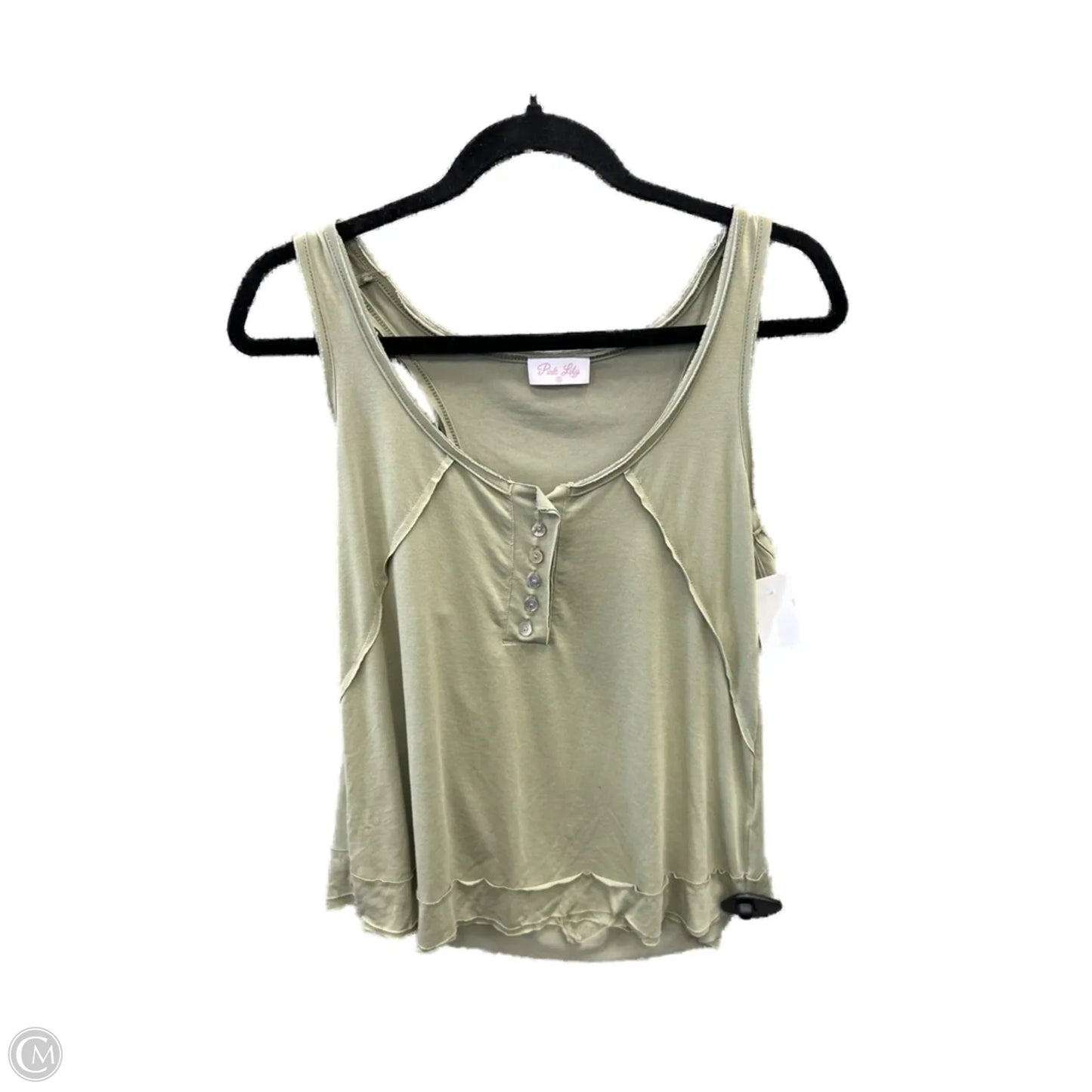 Top Sleeveless By Pink Lily In Green, Size: S