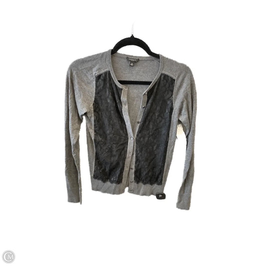 Sweater Cardigan By Ann Taylor In Grey, Size: Xs