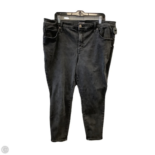 Jeans Skinny By Terra & Sky In Black Denim, Size: 20