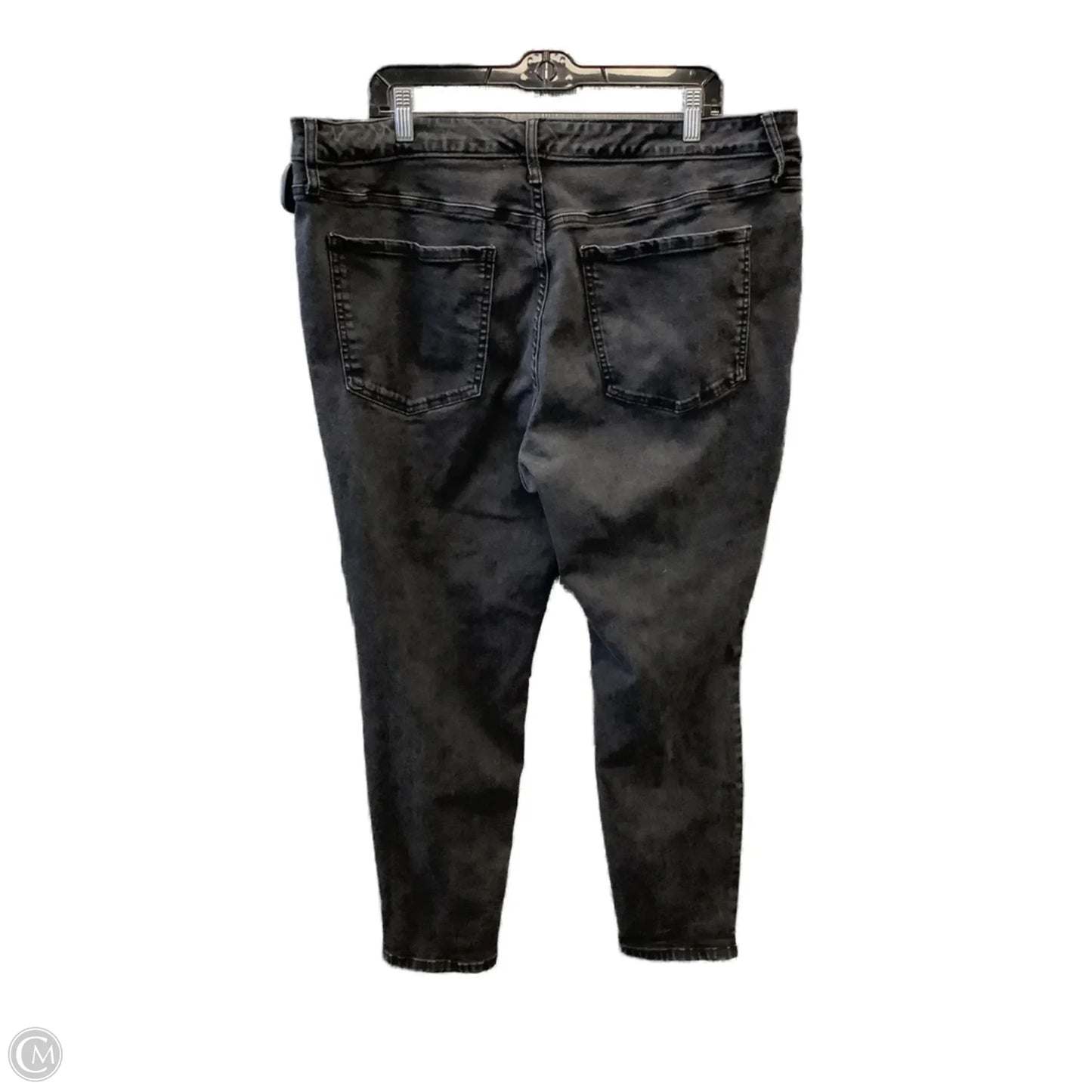 Jeans Skinny By Terra & Sky In Black Denim, Size: 20