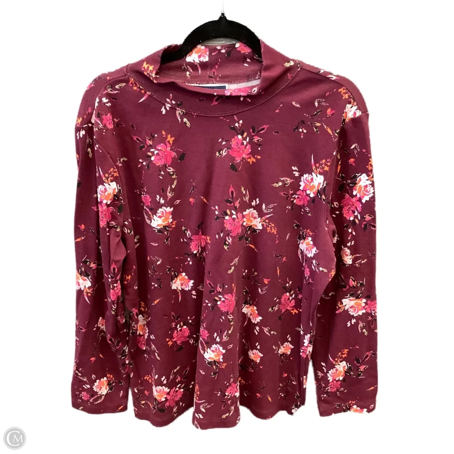 Top Long Sleeve By Karen Scott In Purple, Size: Xxl